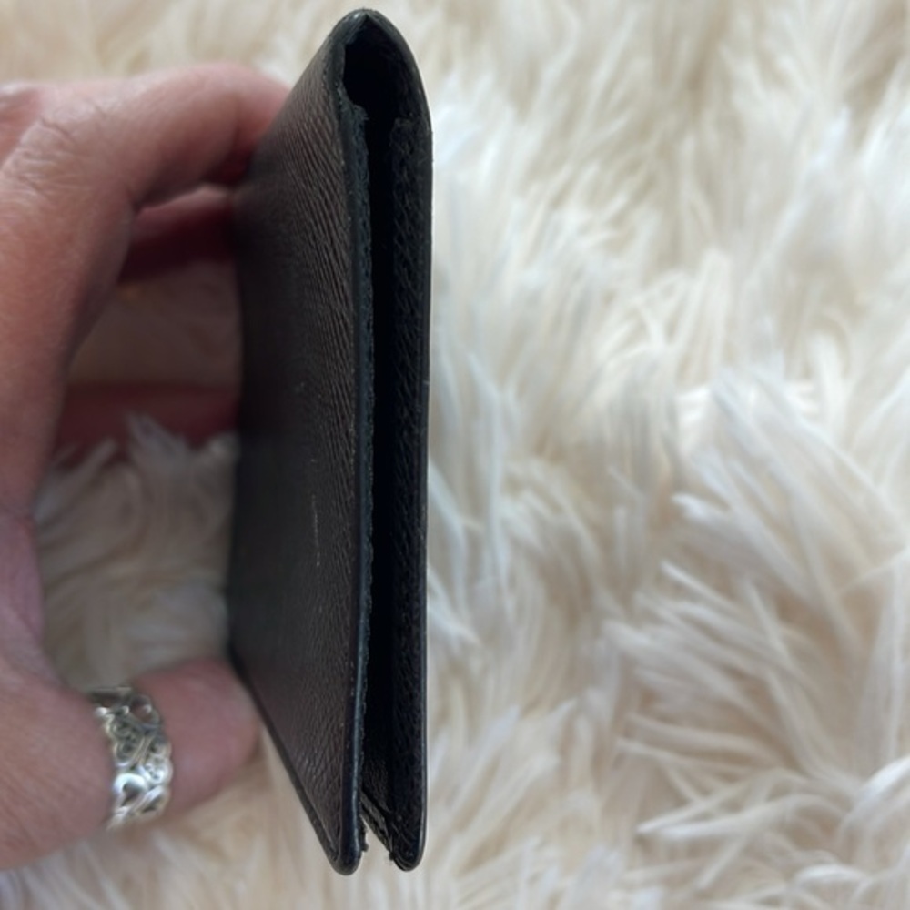 Louis Vuitton Porte 2 Cartes Vertical‎ Black Taiga Leather Card Case Holder - Picture 6 of 15